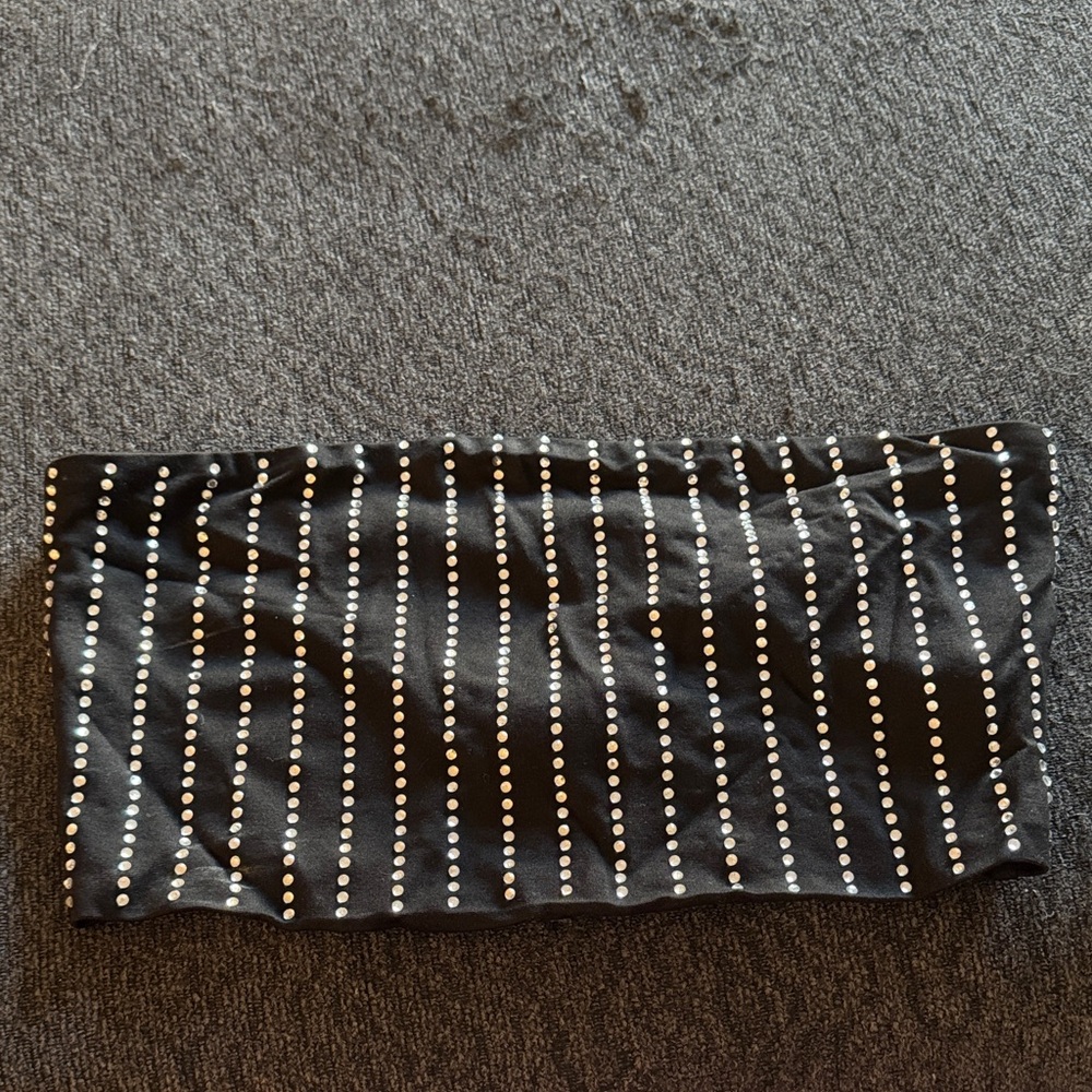 Black Tube Top with Silver Studs